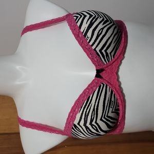 Victoria's Secret Pink Zebra Lace Wing Demi Bra